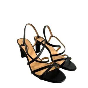 Badgley Mischka American Glamour Womens Strappy Black Heels